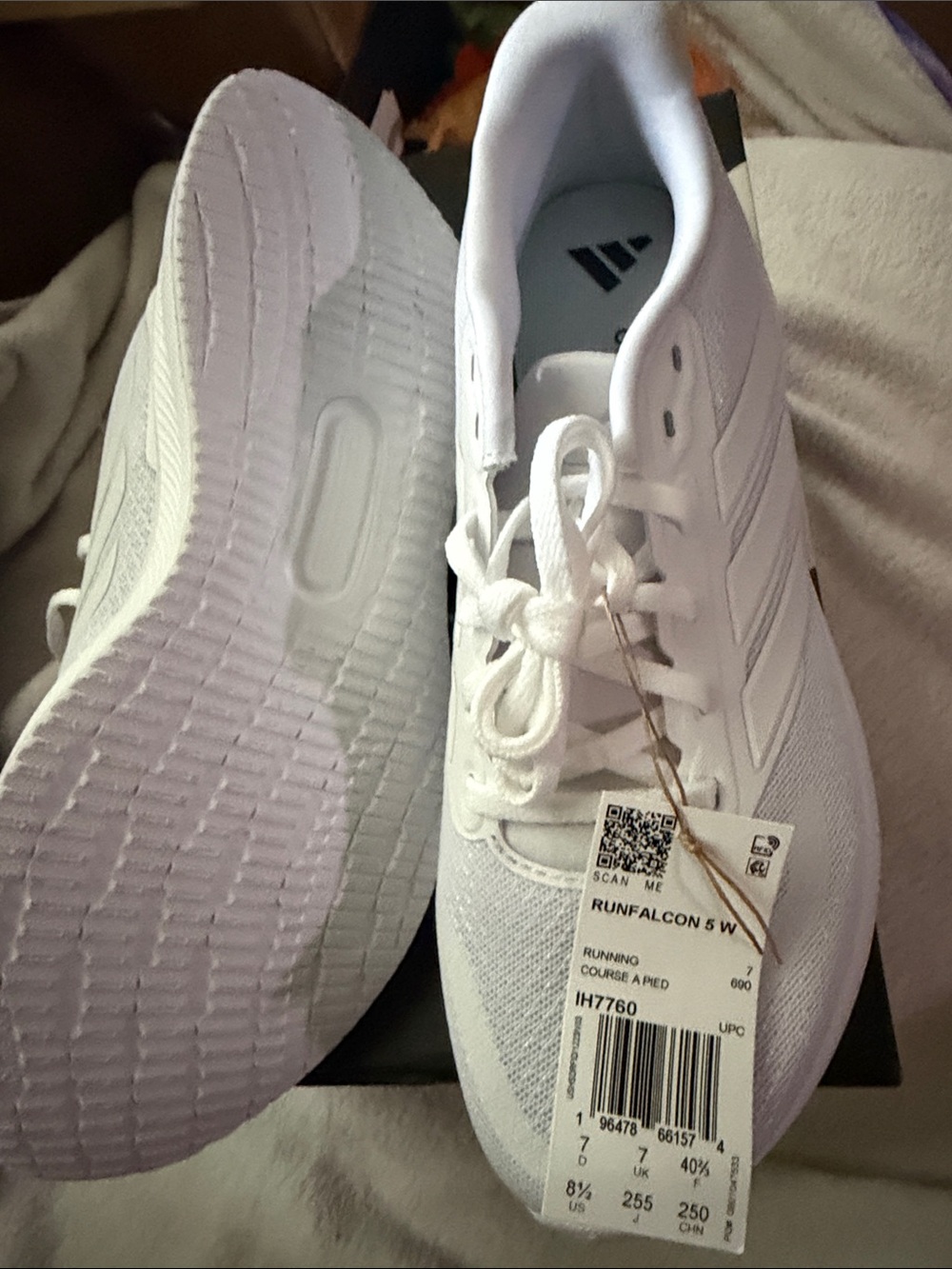 adidas White Mesh Running Sneakers - Picture 3 of 3